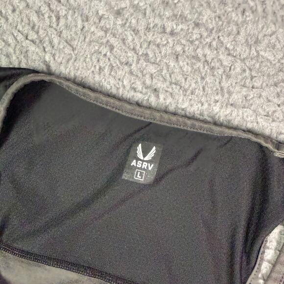 ASRV Tank Top Mens Large Gray Black Athletic Supima Blend Training Gym DSG-0809 - Picture 4 of 10